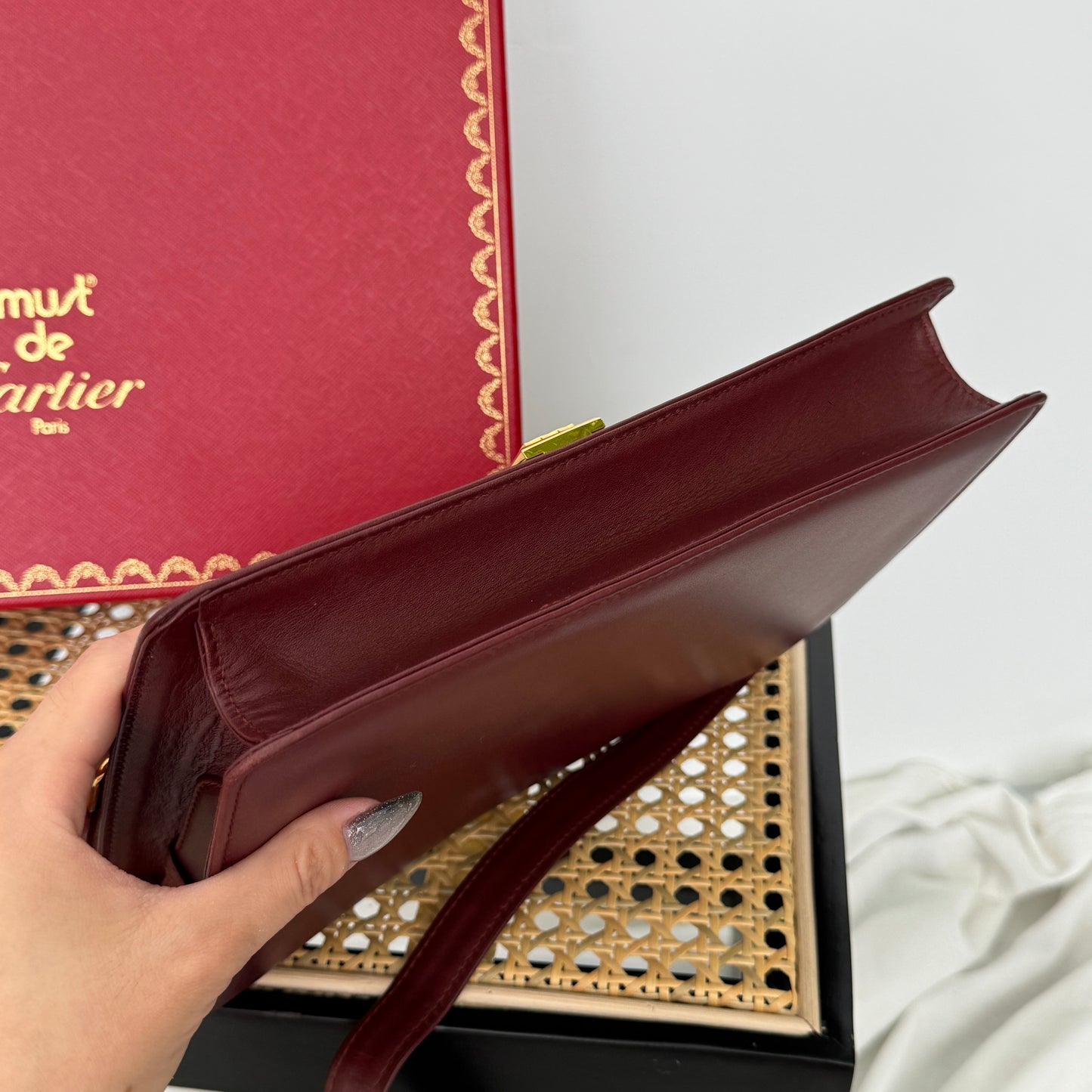 Cartier Must De Cartier Bordeaux Envelope Bag