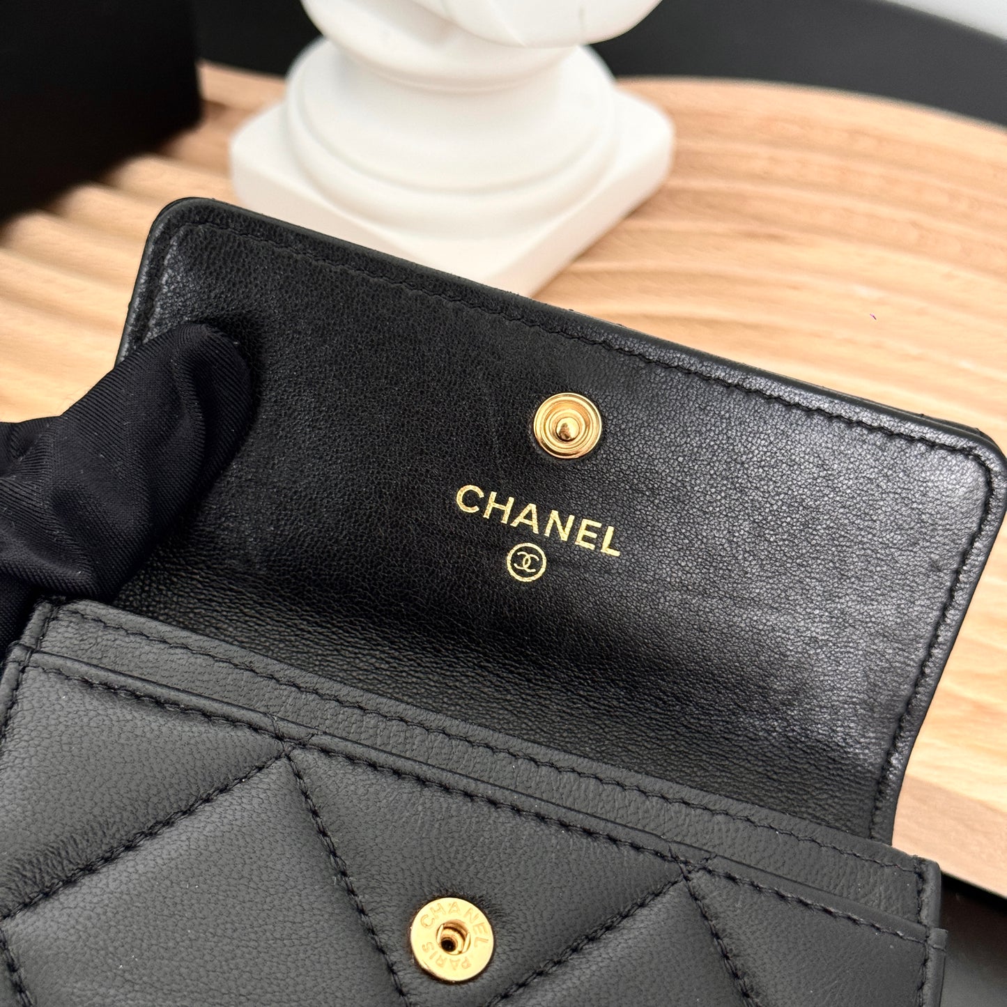 Chanel 19 Quilted Flap Cardholder