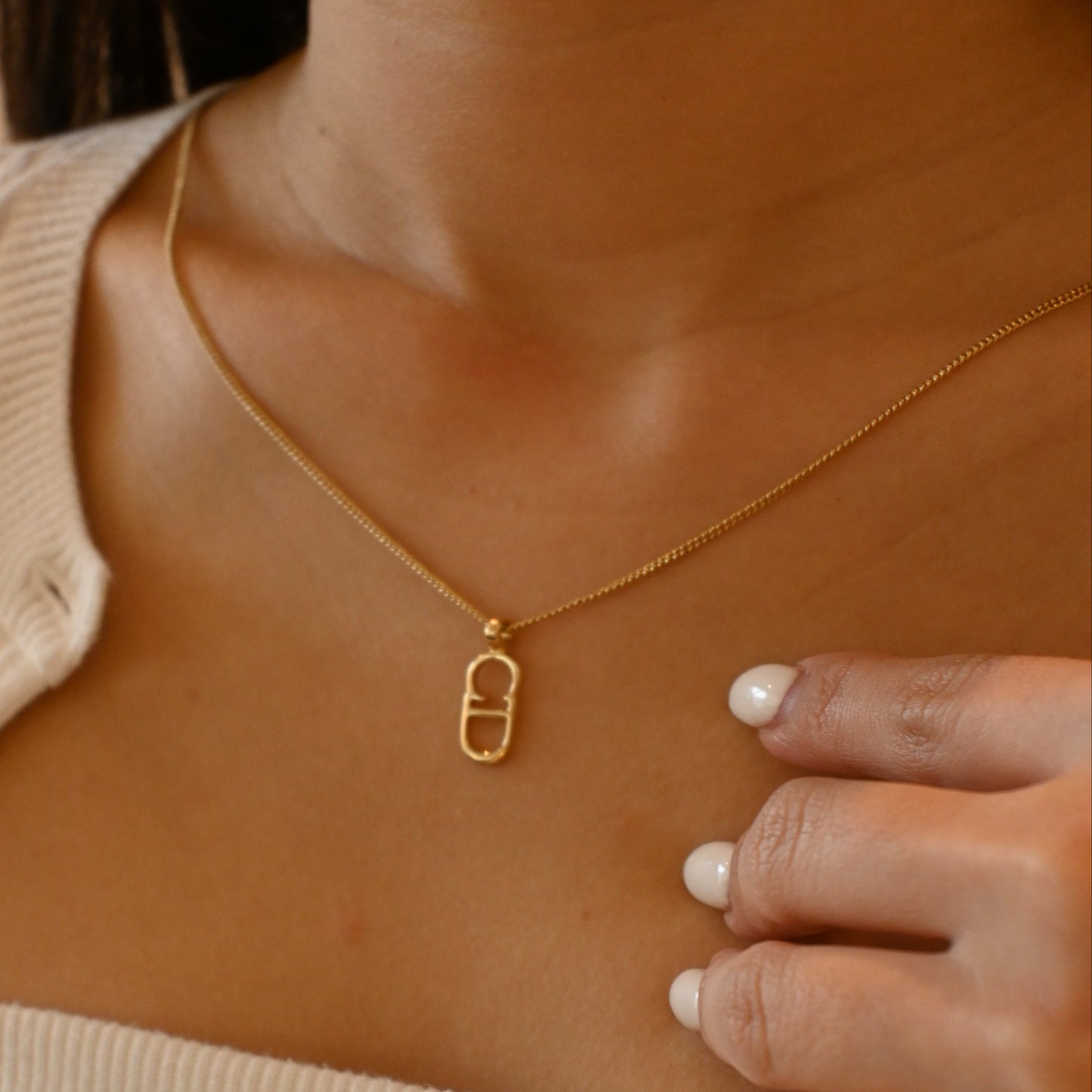 Christian Dior CD logo Necklace