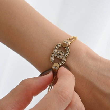 Chanel CC Bracelet with Crystal