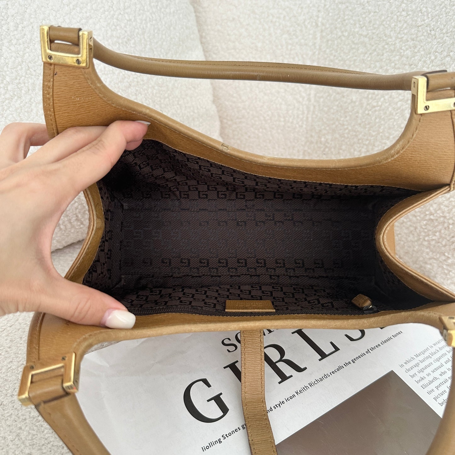 Gucci Jackie Beige Shoulder Bag