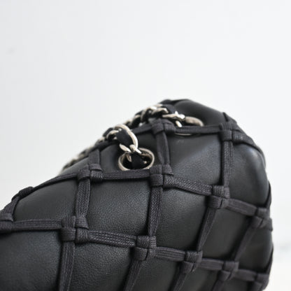 Chanel Lambskin Canebiers Net Flap Bag Small