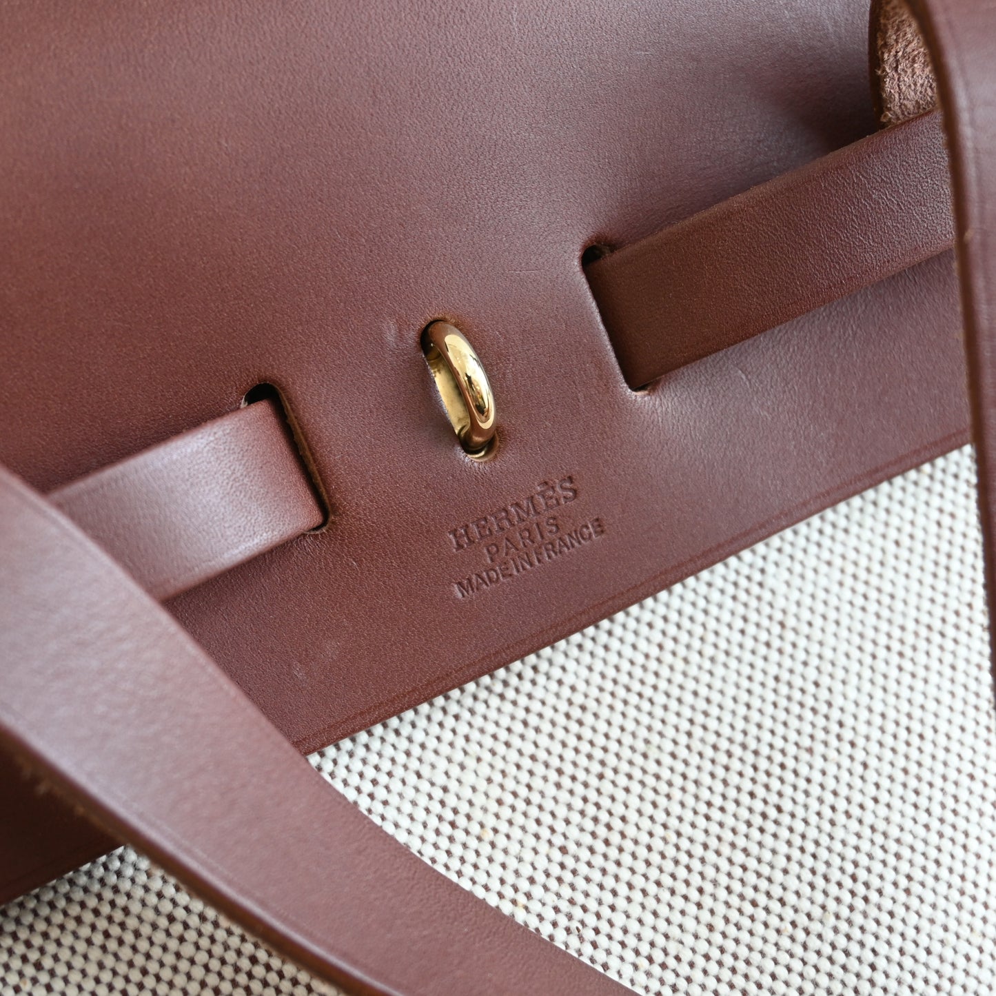 Hermès Toile Ale Bag Ad MM  □E: 2001