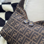 Fendi Zucca Monogram Double Zipper Hobo - Leluxe Vintage Sdn. Bhd.