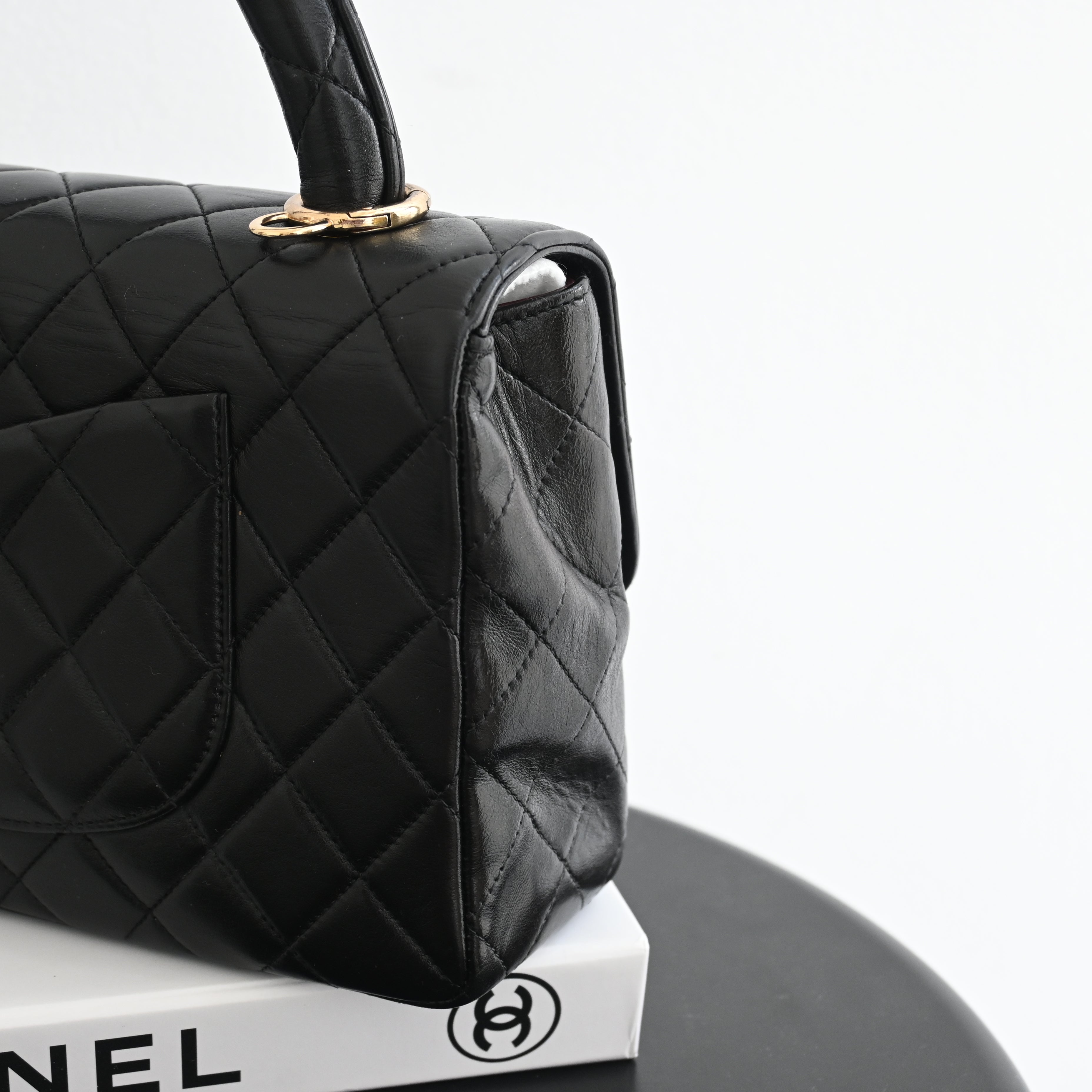 Chanel Top Handle Kelly Parent Flap Bag - Leluxe Vintage Sdn. Bhd.