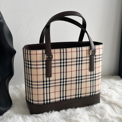 Burberry Nova Check Tote in beige