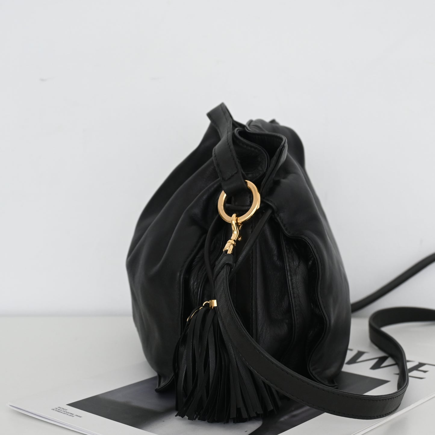 Loewe Flamenco Tassel Small Drawstring Bag