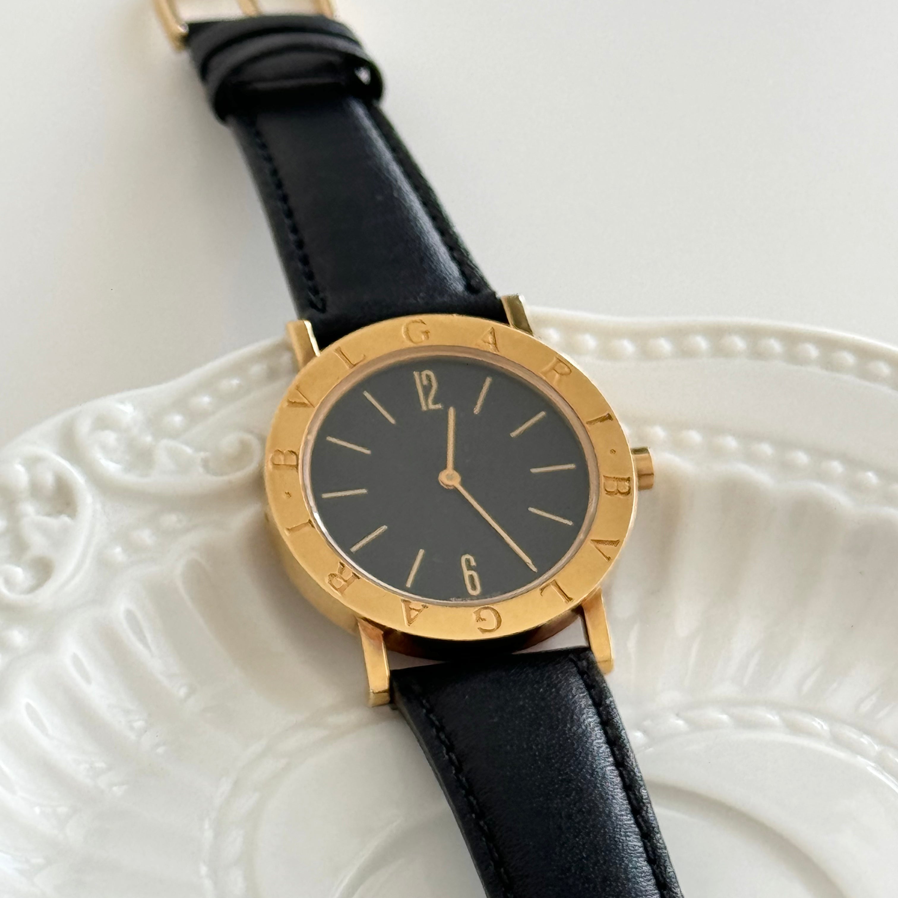 Bvlgari BB33 GL 18k Yellow Gold Men Watch - Leluxe Vintage Sdn. Bhd.