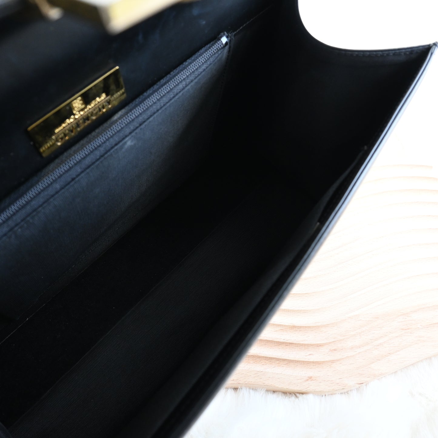 Givenchy 4G Buckle Matte Black Top Handle Kelly