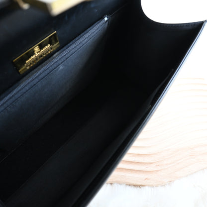 Givenchy 4G Buckle Matte Black Top Handle Kelly