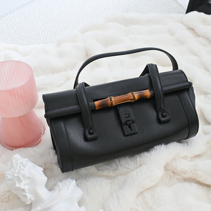 Gucci Black Bamboo Bullet Shoulder Bag