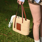 Loewe Anagram Small Square Basket Bag in Raffia - Leluxe Vintage Sdn. Bhd.