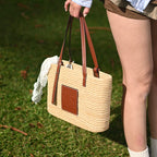 Loewe Anagram Small Square Basket Bag in Raffia