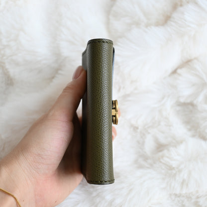 Chanel Khaki Trifold Cardholder