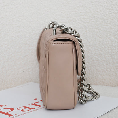 Prada Dusty Pink Gaufre Chain Flap Bag