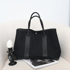 Hermès Garden Party 36 PM Toile Officier × Negonda Black SHW - T:2015 - Leluxe Vintage Sdn. Bhd.