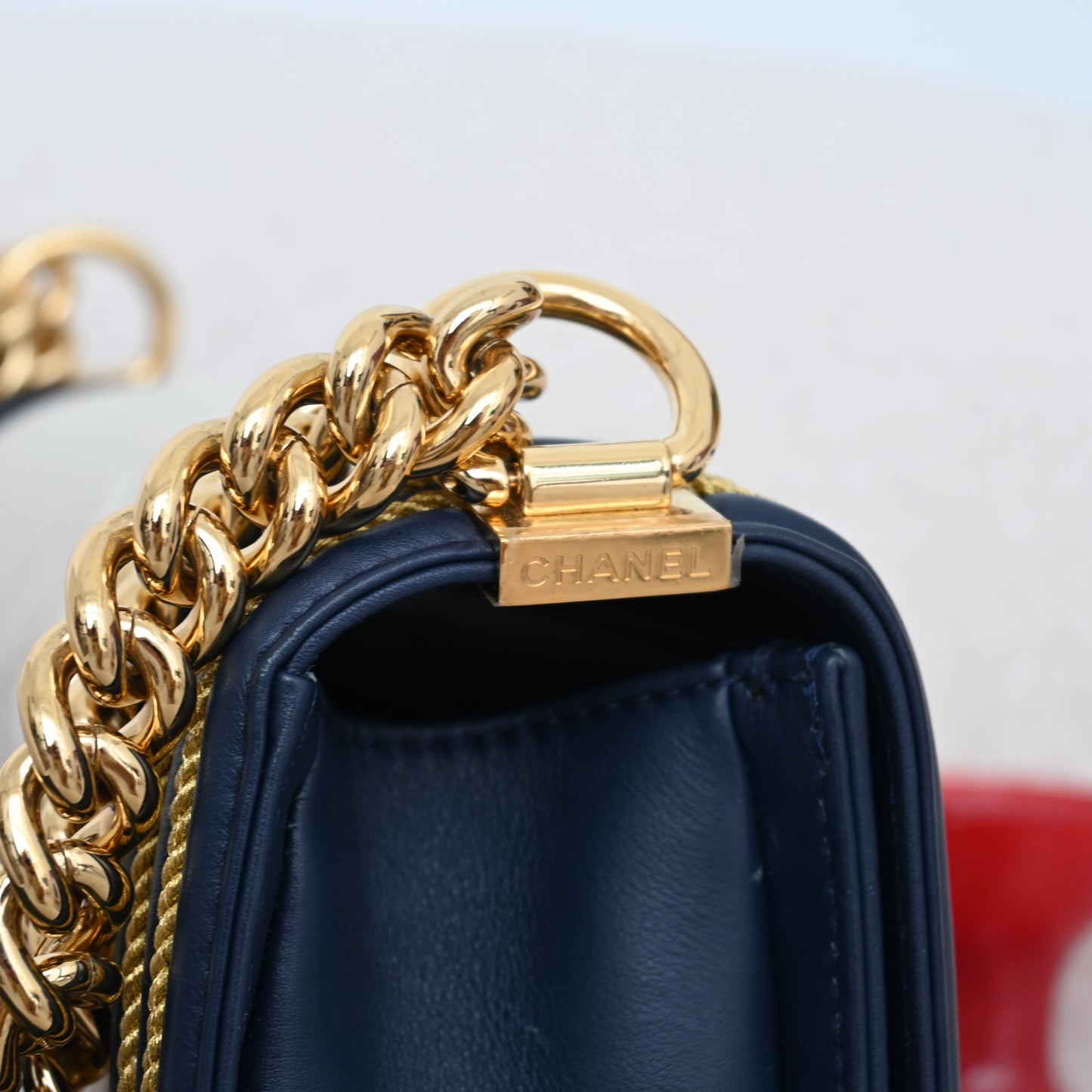 Chanel Cruise Chevron Boy Old Medium Braided Flap