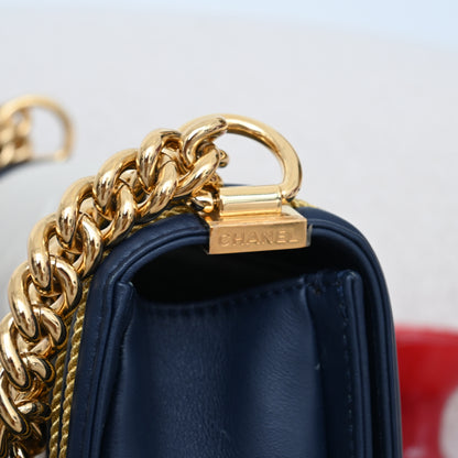 Chanel Cruise Chevron Boy Old Medium Braided Flap