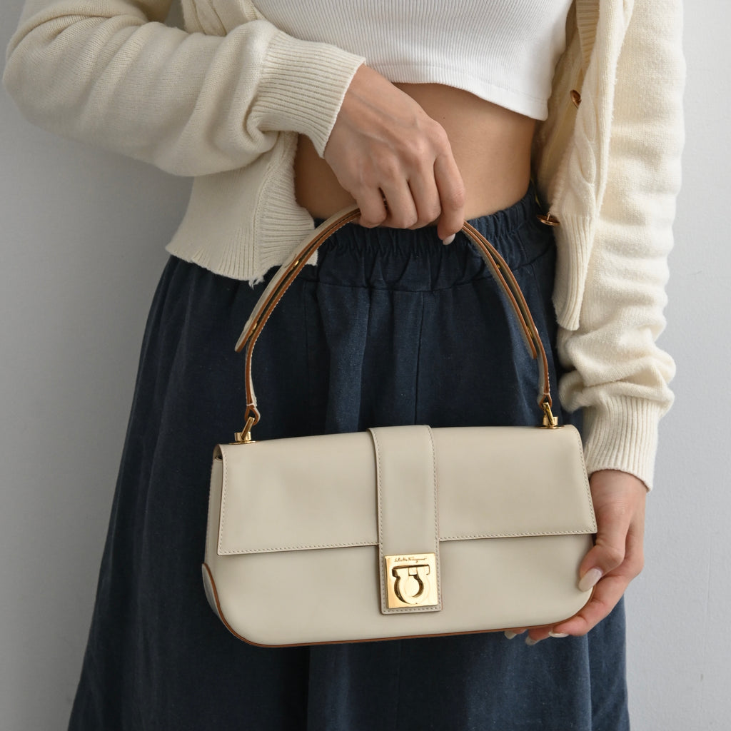 Salvatore Ferragamo Gancini Shoulder Bag - Leluxe Vintage Sdn. Bhd.