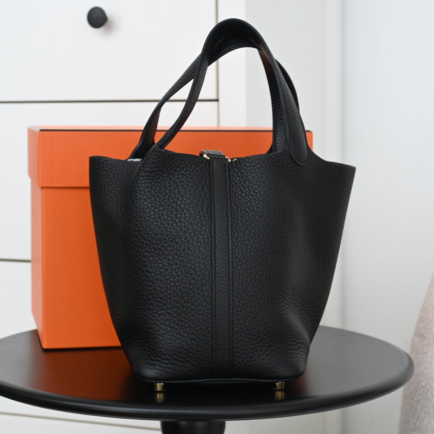 Hermes Picotin Lock 18 Noir GHW