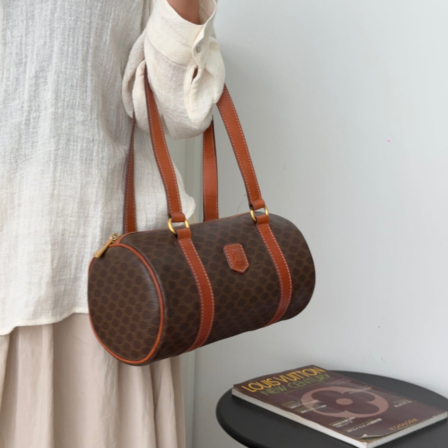 Celine Macadam Barrel-Shaped Bag