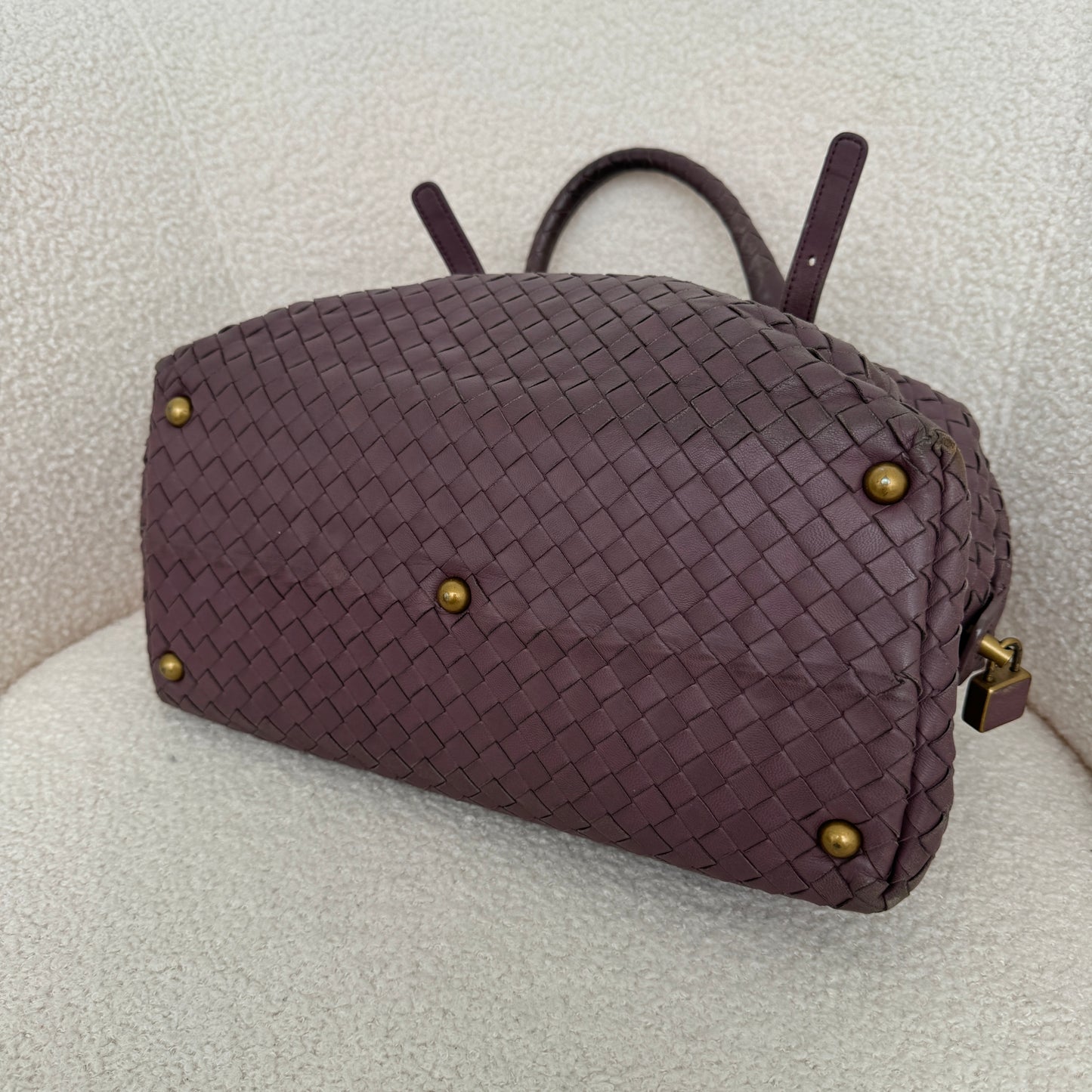 Bottega Veneta Violet Boston Bag