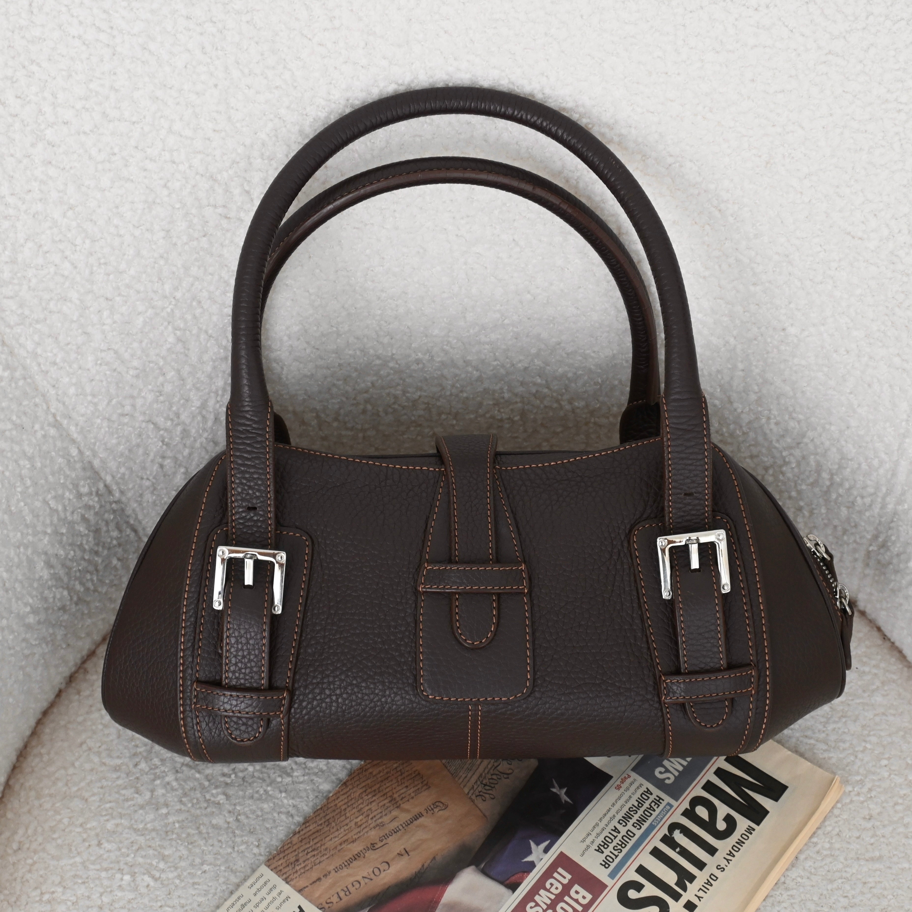 Loewe Senda Brown Leather Handbag