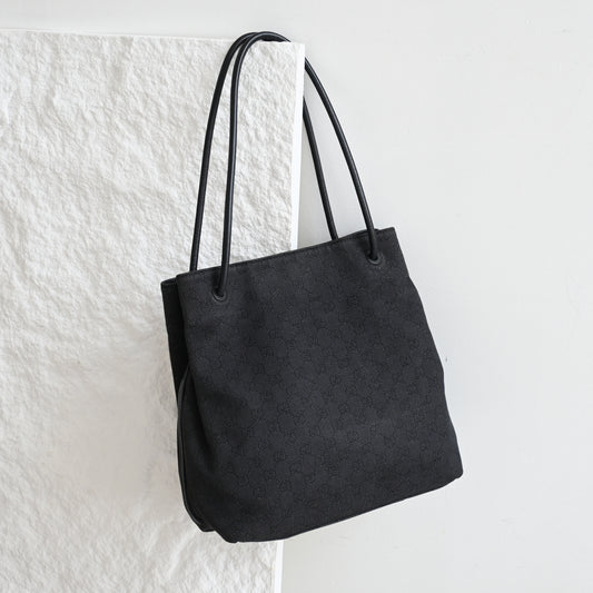Gucci GG Black Canvas Tote