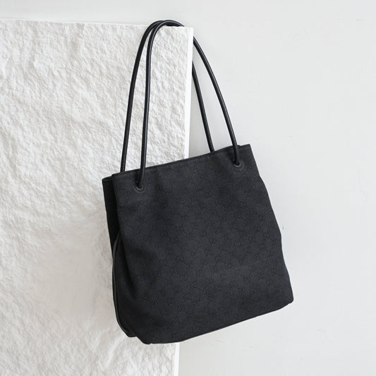 Gucci GG Black Canvas Tote