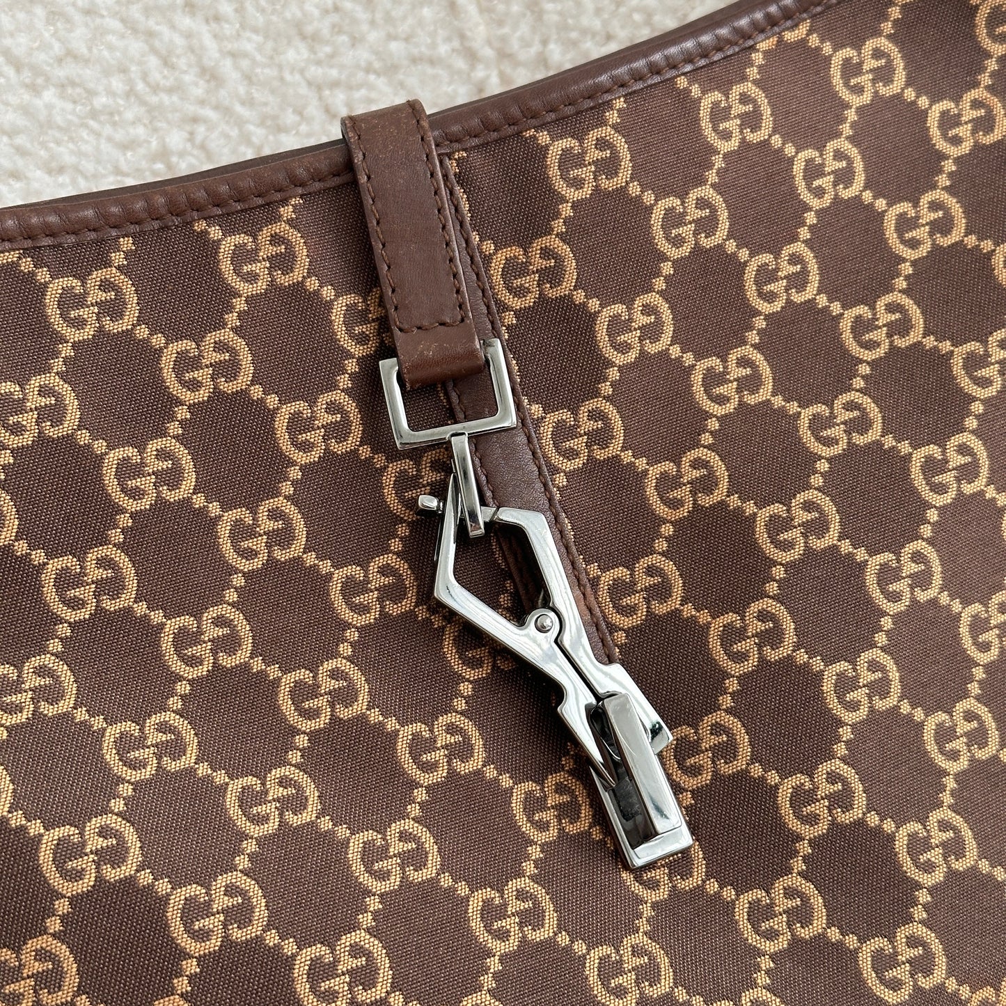 Gucci Jackie Hobo Monogram Brown