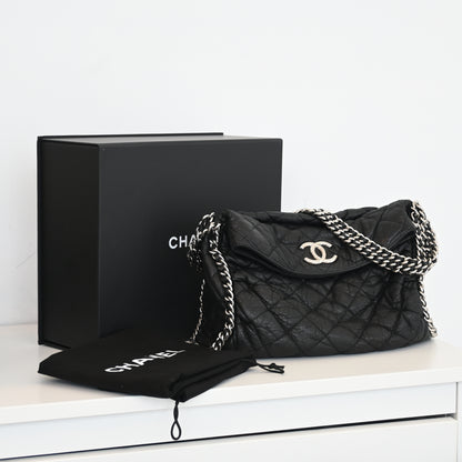 Chanel Chain Around Aged Calfksin Hobo SHW