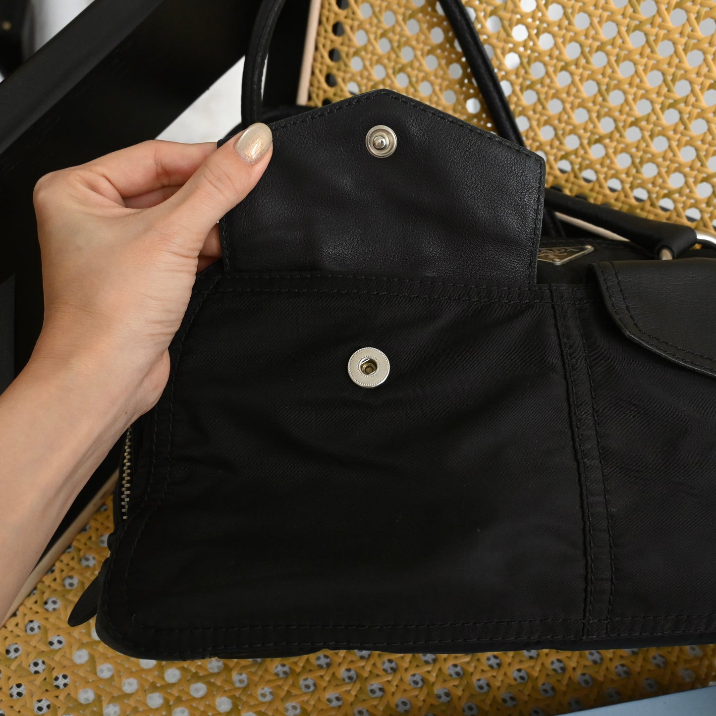 Prada Tessuto Bowler Shoulder Bag