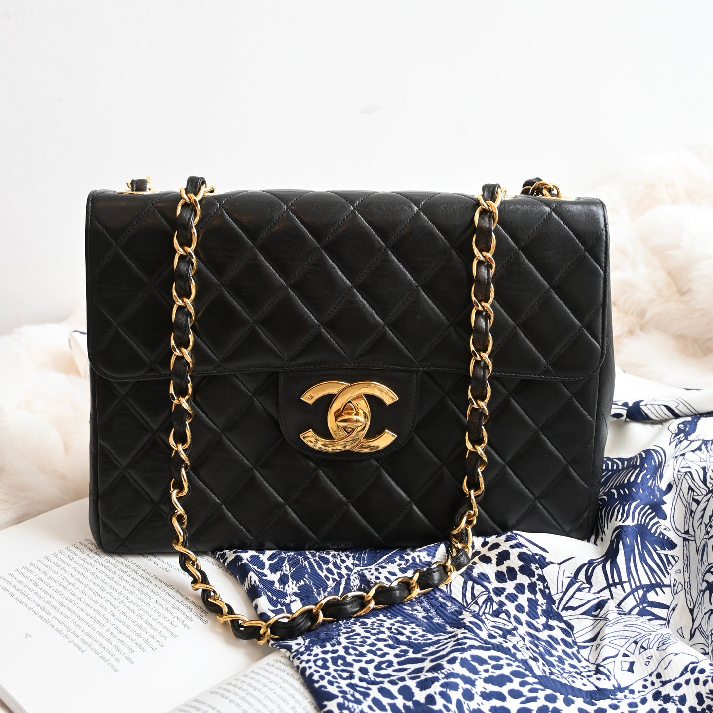 Chanel Matelassé Maxi XL Jumbo CC Flap Bag