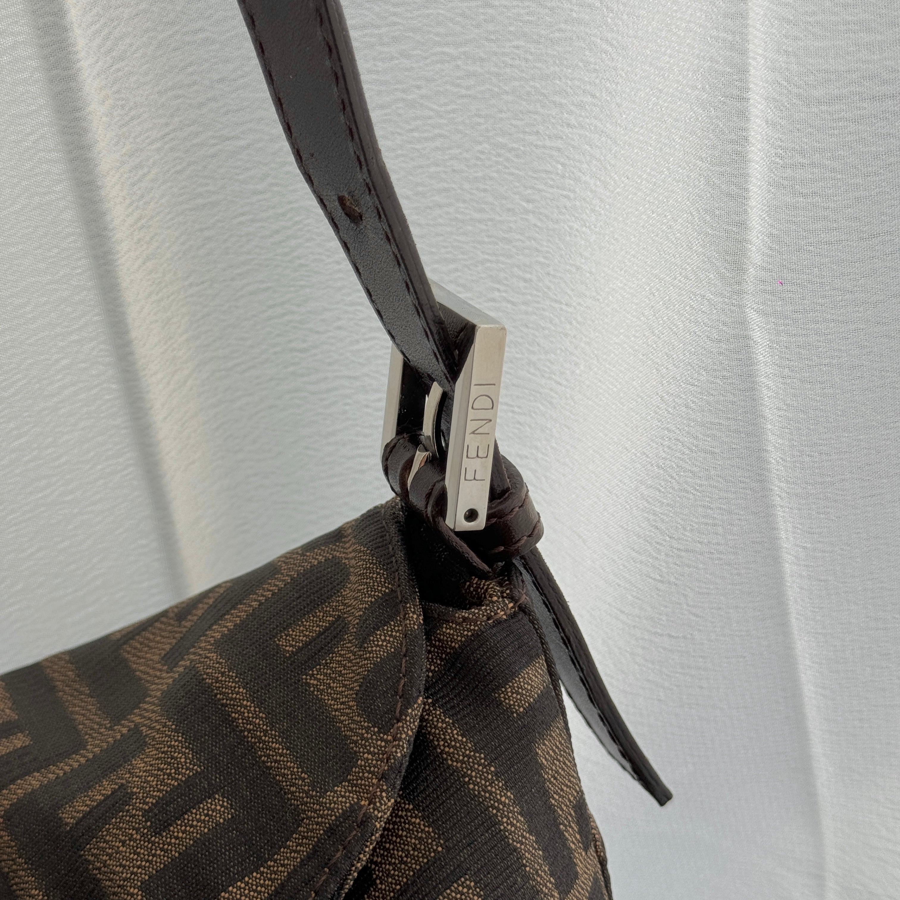 Fendi Zucca Shoulder Bag Double Flap - Leluxe Vintage Sdn. Bhd.