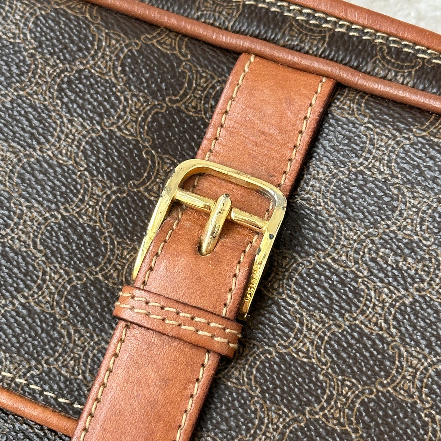 Celine Macadam Monogram Crossbody Bag