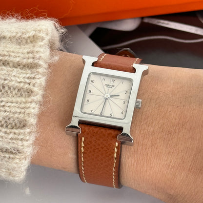 Hermes Heure H Watch HH1.1210 Silver Dial