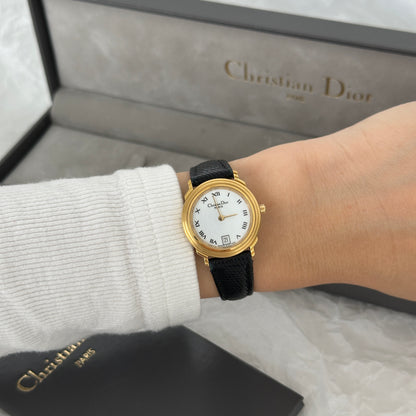 Dior Gold-toned Round Case Vintage Watch