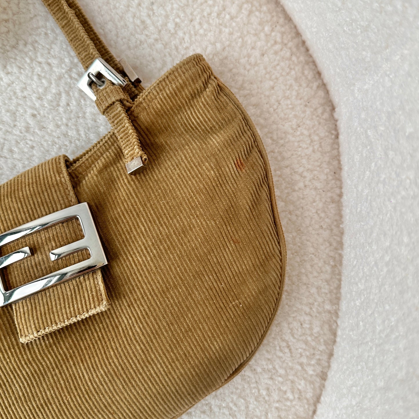 Fendi Corduroy Shoulder Bag