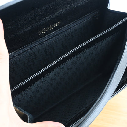 Vintage YSL Embossed Lizard Leather Shoulder Bag