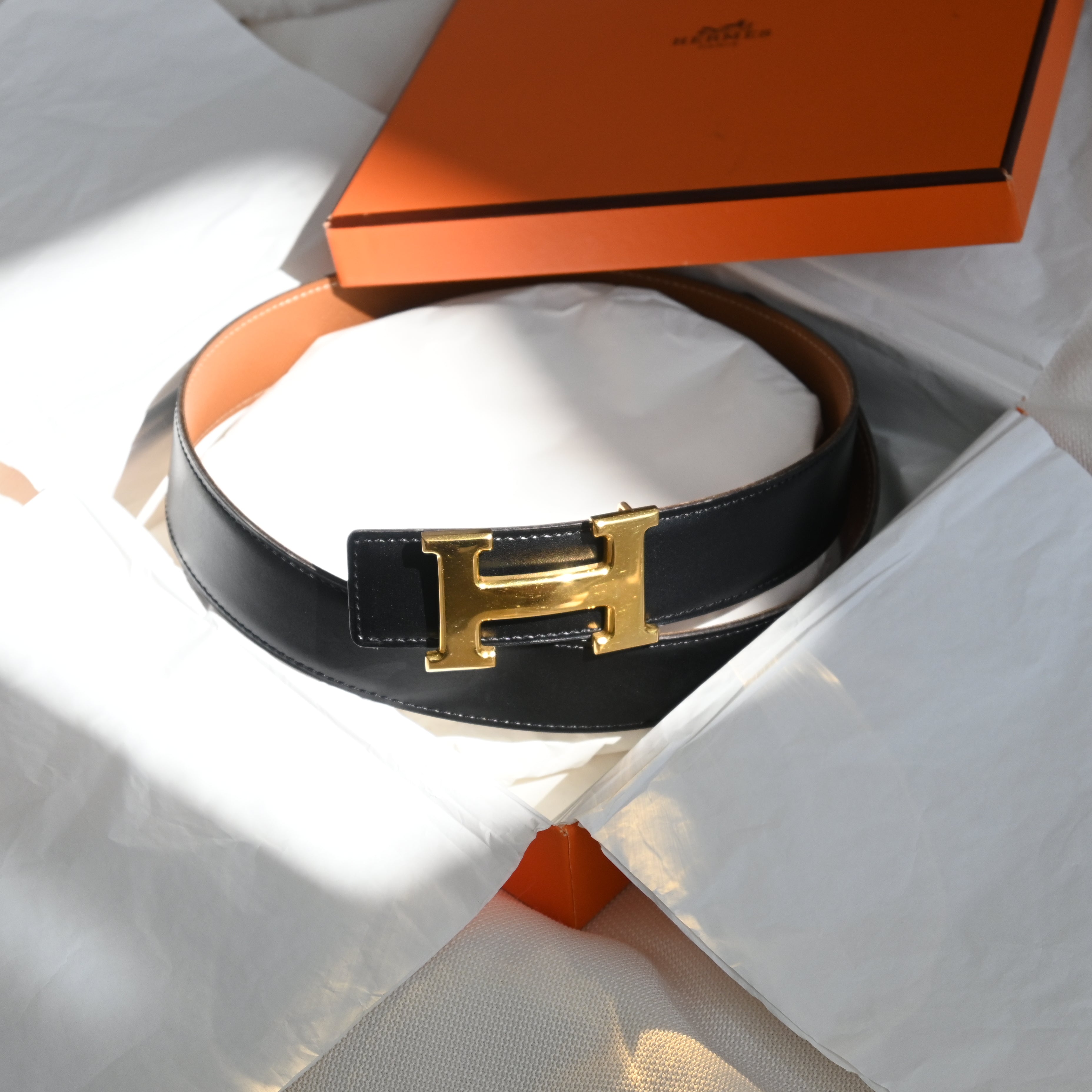 Vintage Hermès Reversible H Belt □A stamp: 1997 - Leluxe Vintage Sdn. Bhd.