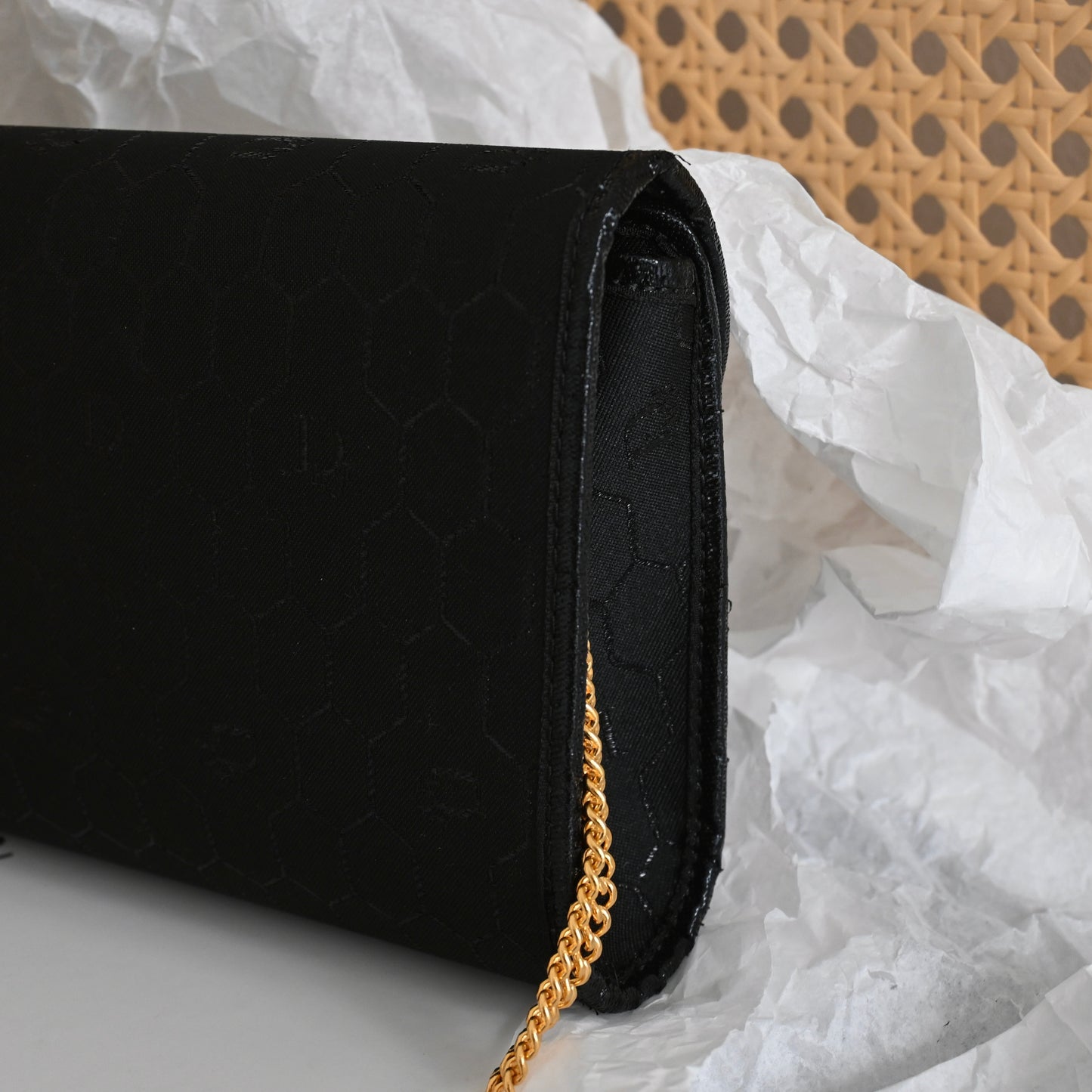 Dior Black Honeycomb Chain Bag