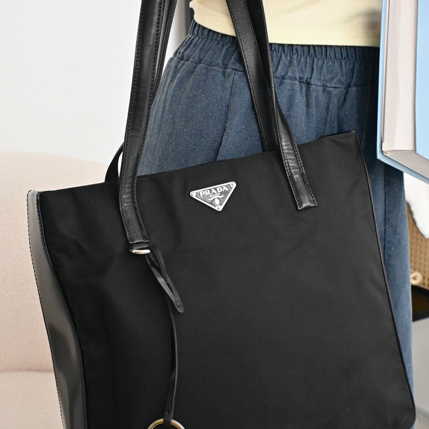 Prada Nylon Tote Black