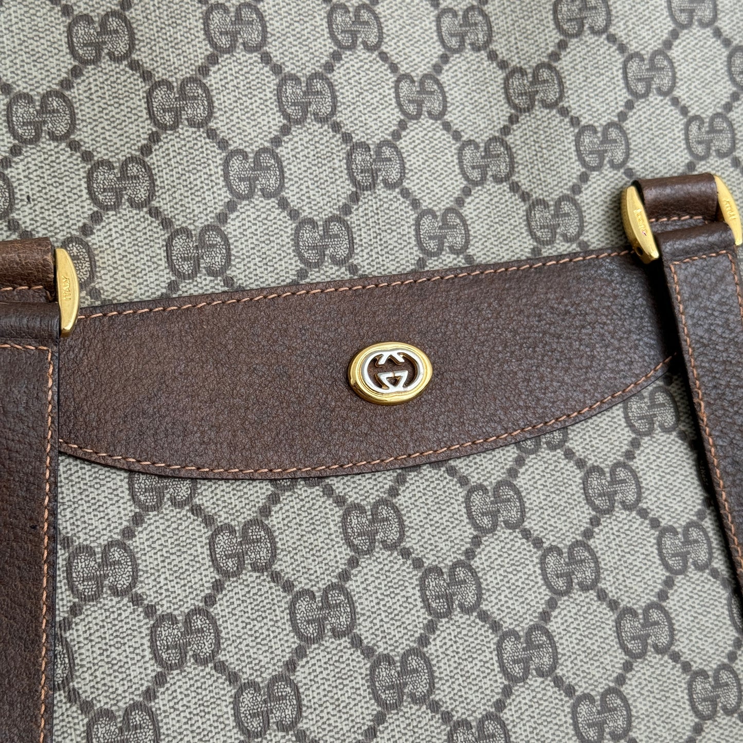 Gucci Sherry Line Canvas Tote Vintage