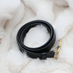Dior CD logo Belt 75 Leather Black