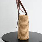 Loewe Anagram Small Square Basket Bag in Raffia - Leluxe Vintage Sdn. Bhd.