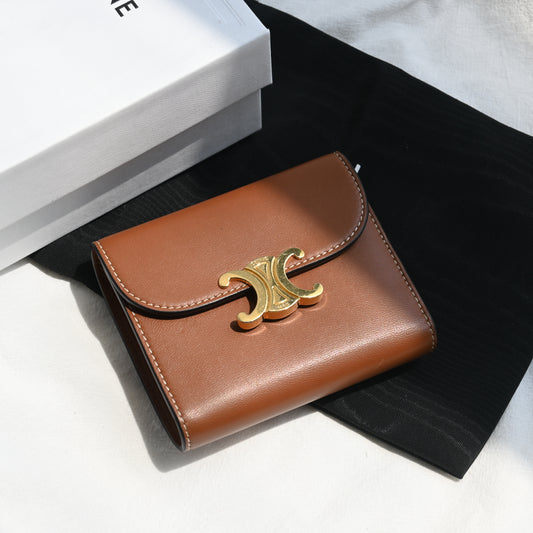 Celine Small Flap Triomphe Trifold Wallet