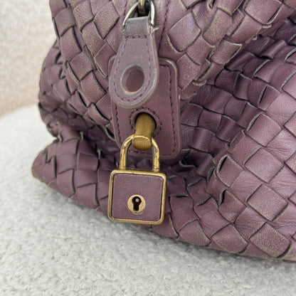 Bottega Veneta Violet Boston Bag