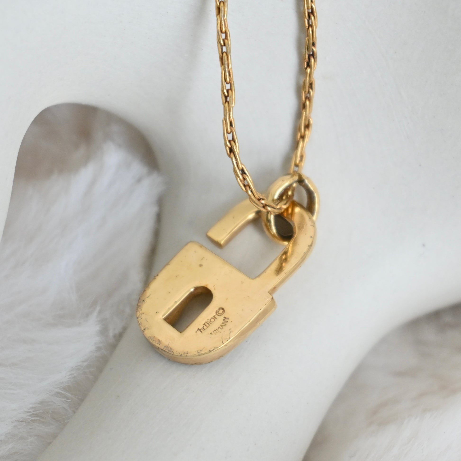 Dior Lock Pendant Necklace – Leluxe Vintage - Main Image