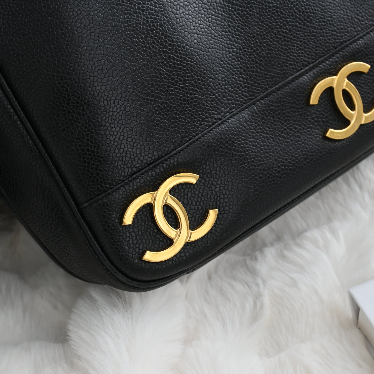 Chanel Triple CC Logo Chain Tote with Gold Ball