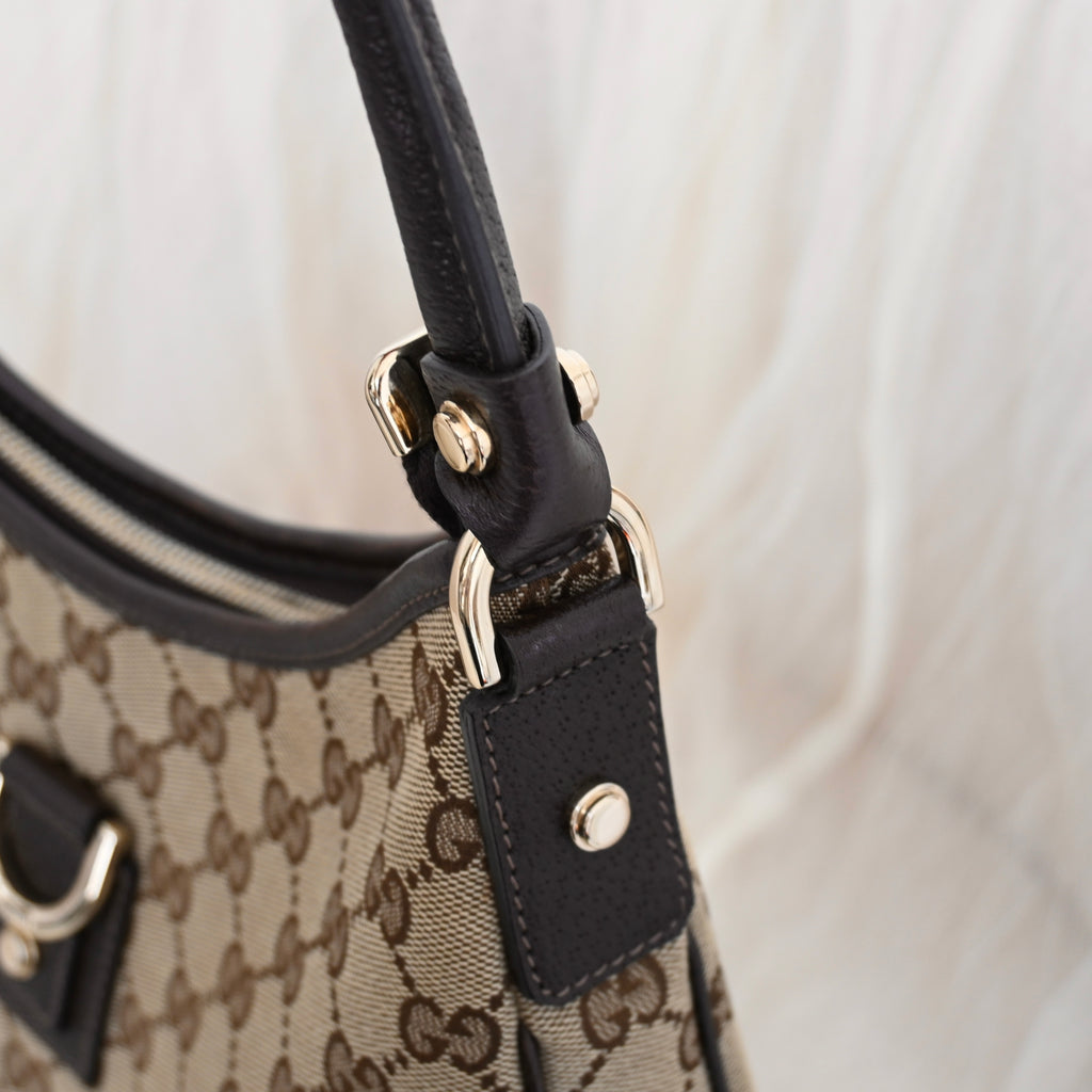 Gucci Abbey Canvas D Ring Hobo Bag - Leluxe Vintage Sdn. Bhd.